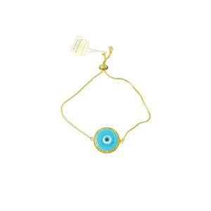 Women's Unbranded Gold Tone Blue Evil Eye Bracelet One Size
